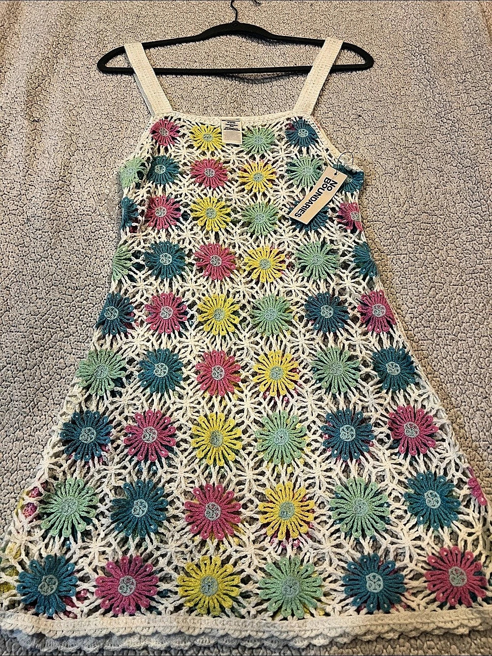 No Boundaries Floral Mini Dress in White & Pink Size Medium NWT